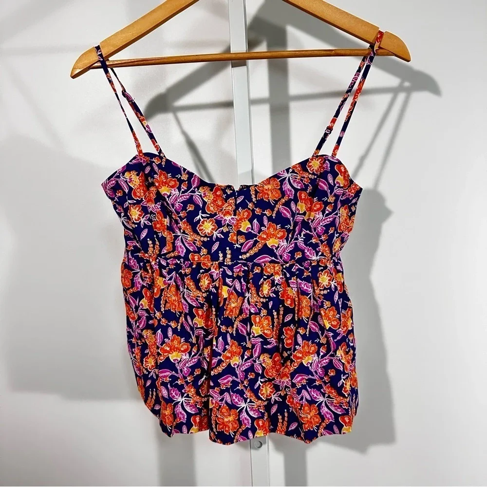 J.Crew Floral Cotton Poplin Cami Top NWT (Size XS)